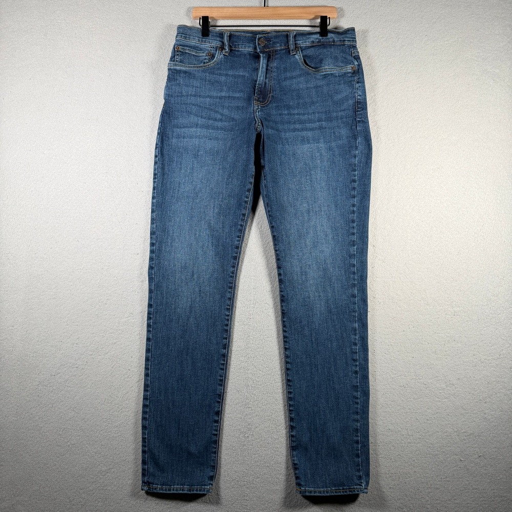 Lucky Brand 412 Athletic Slim Jeans Mens 34x34 Stark Medium Wash 7MSC003 Blue